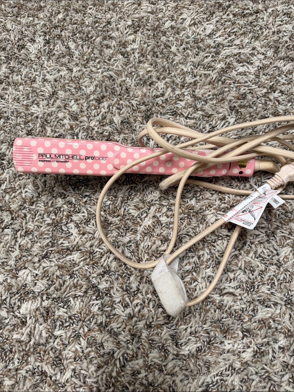 Paul Mitchell Pink Polka Dot Kids Hair Styling Iron